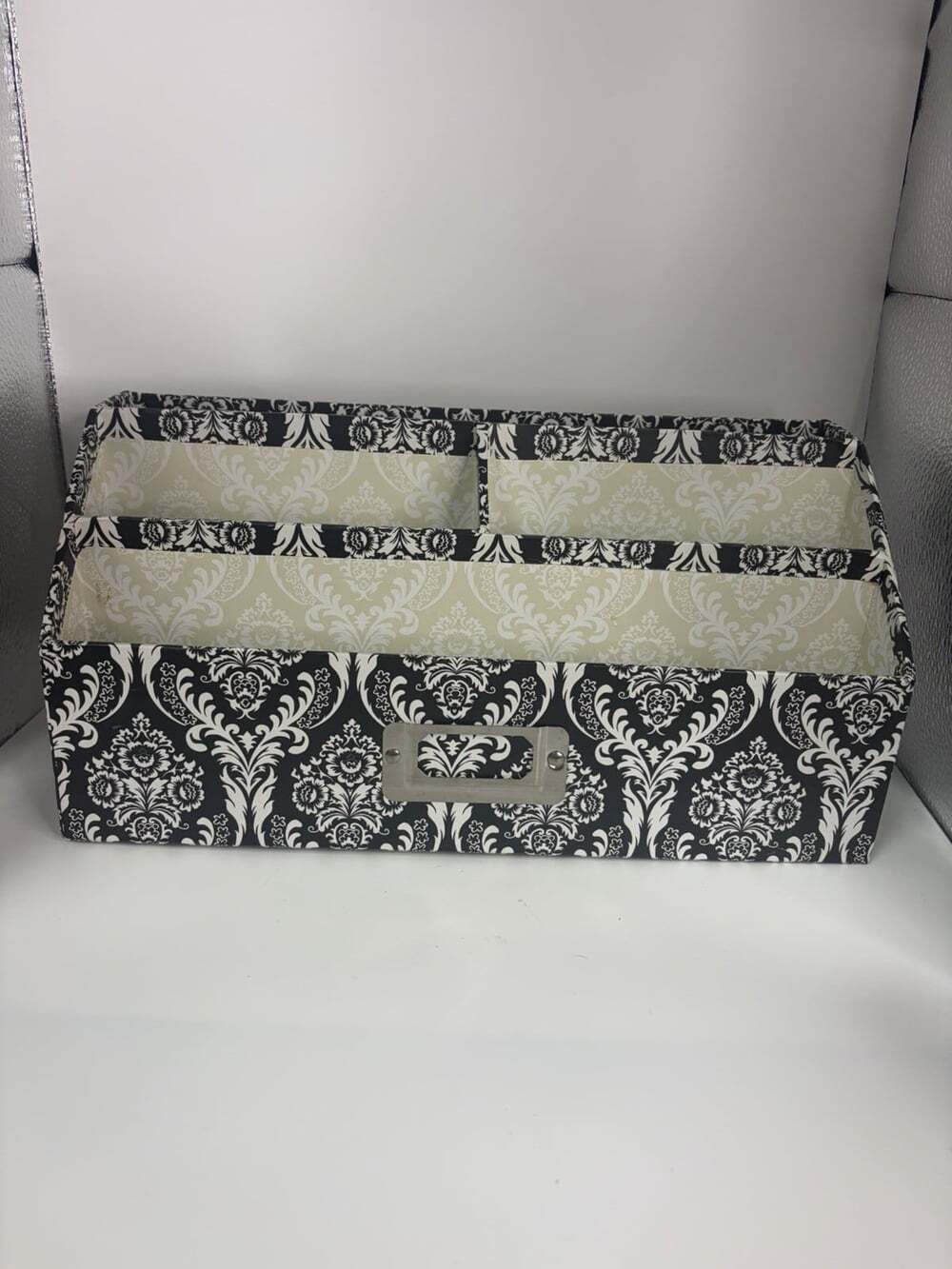 Sheffield Home Desk Organizer Black/White 12x6x5
